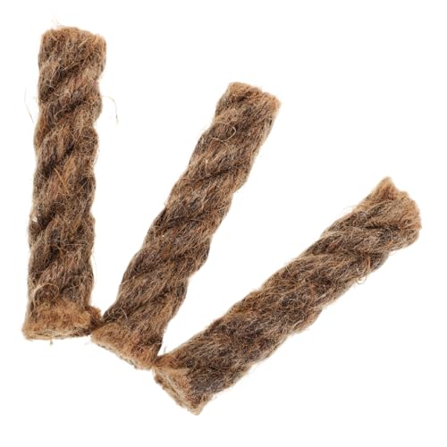 Toddmomy 3pcs Natural Jute Rope for Campfire Cooking Equipment Lightweight Fire Rope for Outdoor Activities Heavy Duty Fire Cord for Gardening Climbing Macrame Projects