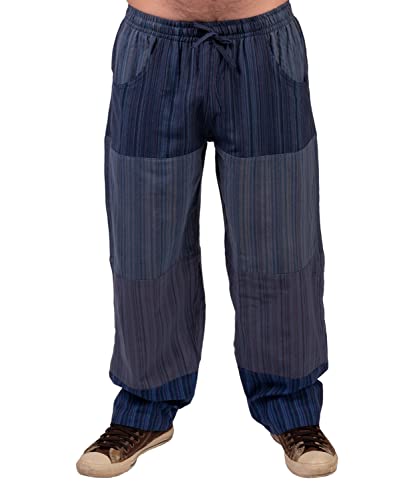 Soul Flower Men's Puttin' On The Jams Patch Pants (Large, Blue) #TOP1
