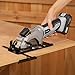 Inequalit Cordless Mini Circular Saw, 4-1/2 Inch 3400 RPM Circular Saw with Laser Guide, Rip Guides, 2 Blades (24T Wood + 60T Metal), Max Cutting Depth 1-11/16