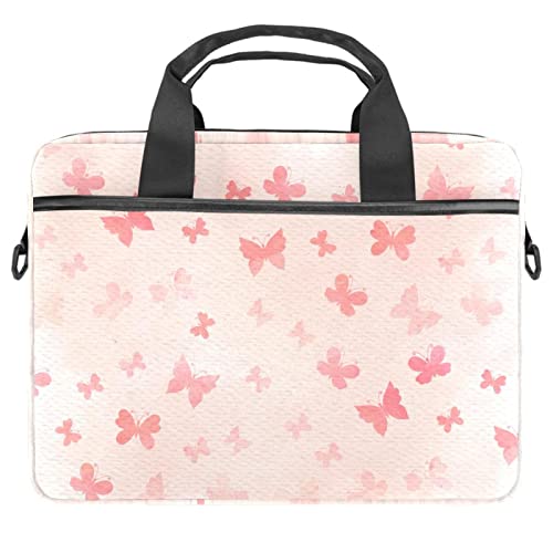 Bandolera para portátil 13.3 pulgadas funda protectora mariposa rosa con asa maletín