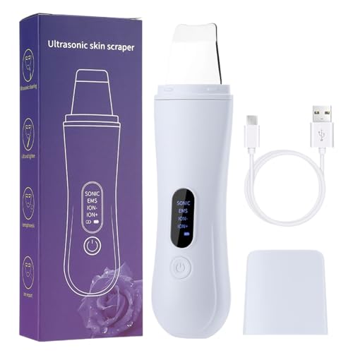 Nettoyeur De Peau | Appareil de Gommage Ultrasonique Rechargeable Portable 4 Modes,Outils De Soin De La Peau | Pour Filles Salon Vacances Maison Soir Fête Festival Mariage Rendez-vous Été Quotidien