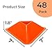 Tlence 48 Pack Triangle Soccer Cones, Flexible Agility Cones with Carry Bag and Strap, Sports Drill Cones for Training, Plastic Traffic Marker Cones for Football Basketball Coaching, 8 Colors
