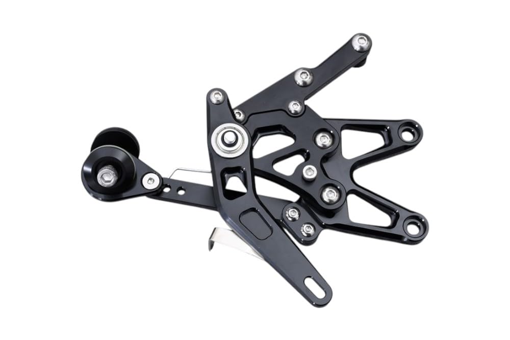 avdb-moto Pedane Arretrate Compatibile con TRIUMPH STREET-TRIPLE 765R 2017-2025, STREET TRIPLE 765 RS 2017-2025, STREET-TRIPLE 765S 2017-2019 (Silver)