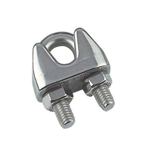 Preisvergleich Produktbild Hamburger Tauwerk Fabrik 10 Stück - Bügelseilklemme Drahtseilklemme Edelstahl V4A Inox Drahtseil Seilklemme Klemme 8mm