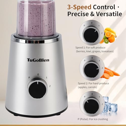 TuGoBlend Mini Blender with 2 Portable Cups (20oz + 13.5oz)