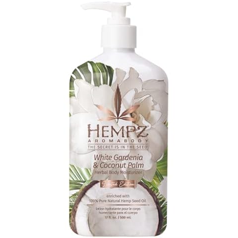 Hempz Body Lotion Moisturizer - White Gardenia & Coconut Palm - 17 Fl Oz Cover