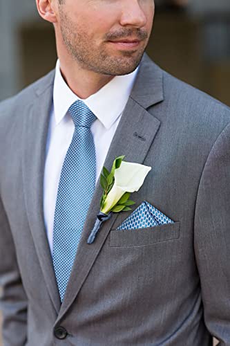 DiBanGu Cravatta da uomo in seta tinta unita