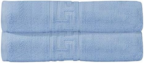 Indus Textiles Bath Sheets Large x 2-100% Egyptian Ring Spun Cotton Highly Absorbent and Soft - Sky Blue, 2 x Large Bath Sheets