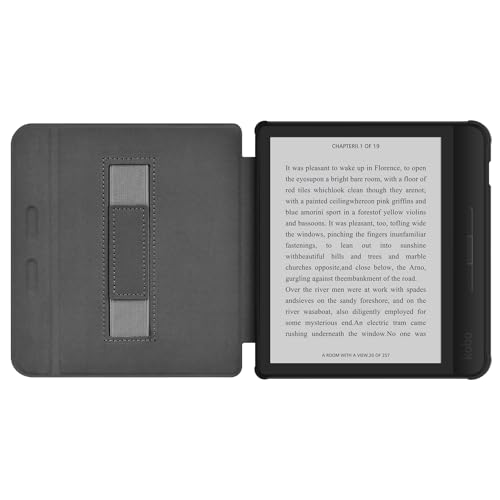 Youngme Case for 7"" Kobo Libra Colour Only - Ultra Slim PU Leather Smart Cover with Auto Sleep and Wake, Premium Protective Case with Hand Strap for Kobo Libra Colour (Red) by YoungMe - Used condition - Image 8