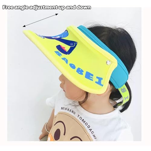 SIQITECHNO Kid Dinosaur Sun Visor Hat UV Protection Empty Top Sun Hat Lightweight & Cool Dinosaur Hats for Unisex 3-10 Years3