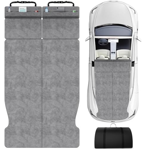 Memory Foam Mattress for Tesla Model Y - 2.4" High-Density, Soft Car Camping Bed, Foldable with Washable Sheet & Storage Bag, 74" x 41" Sleeping Mat for Tesla Model Y Accessories, Fits Frunk & Trunk