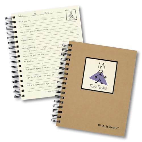 Journal intime espagnol en kraft Mi Diario Personal avec guide d'écriture en papier recyclé