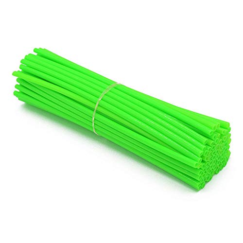 72Pcs Universal 8\"-21\" Rims Bicycle Dirt Bike Wheel Rim Spoke Skins Wraps Set Green