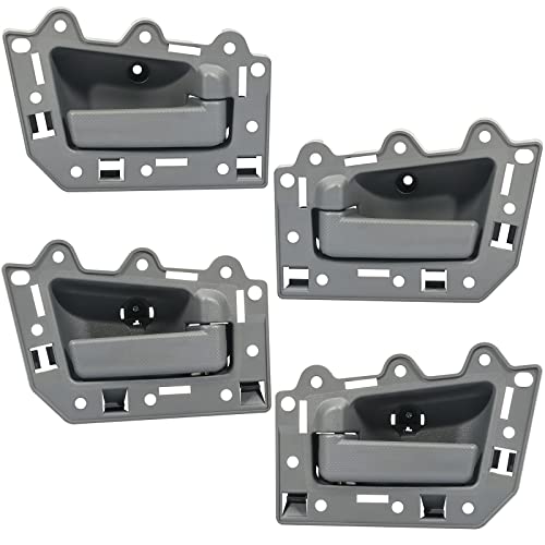 Lujuntec Interior Door Handles,Front Rear Door Handles Driver Left Passenger Right Side,Replacement For 2005-2010 For Jeep For Grand Cherokee,4Pcs Gray Handles Replace 1Jv461J3Aa,82144,82143 #TOP6