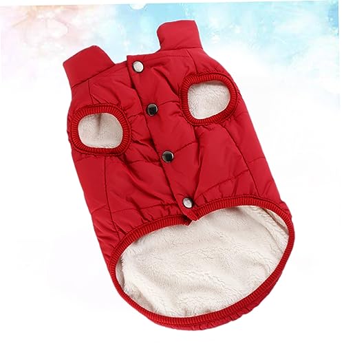 Yardwe 2 Unidades casaco cachorro inverno roupas roupas Vermelho roupas de cachorro pequeno roupas p