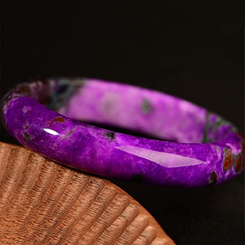 Jade Bangle Bracelet For Women Purple Lucky Stone Girls Natural Jewelry Christmas Gift ( Size : 64Mm ) #TOP1