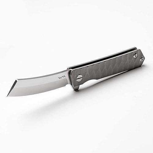 Miniatura 5 de IVTT Cuchillo de bolsillo plegable Damasco cuchillos tácticos personalizados, hoja de Damasco VG-10 con sistema de rodamientos de bolas para