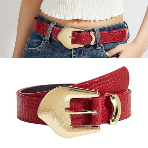 Fashionable Gold Buckled Waist Belt for Women Soft PU Leather Waist Cinching Strap for Casual or Formal Outfits2