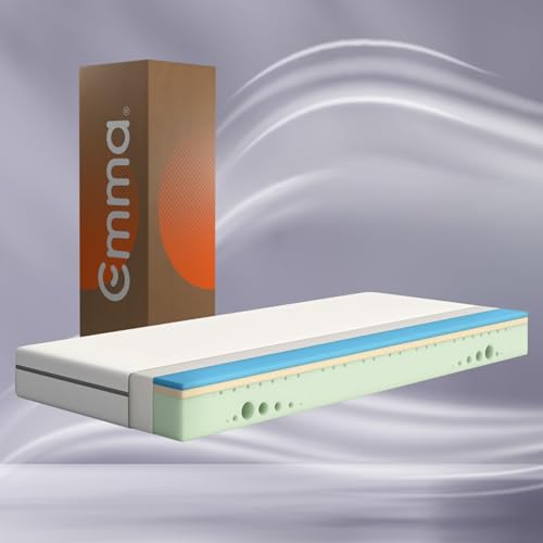 Emma One+ Matratze 90x200 H2 Mittelfest – Kühlende & atmungsaktive 3-Zonen-Schaummatratze –...