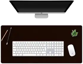 Mouse Pad Grande 90x40cm Desk Pad Gamer Tapete De Mesa Para Notebook Computador Escritório Office Design Slim Antiderrapante Fácil Deslize (CAFÉ)