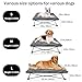 unp Folding Dog Cot - 26.7 x 26.7 x 10 inch Elevated Breathable mesh Dog Bed, Dog Chair with Removable Plush Cover & Carrying Bag for Corgi... (Grey, M)