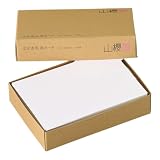 山櫻 単カード はがき判 ケント S(並口) 0.355mm厚 角 100枚 / 挨拶状用 100×148mm 白 無地 00301002-0100