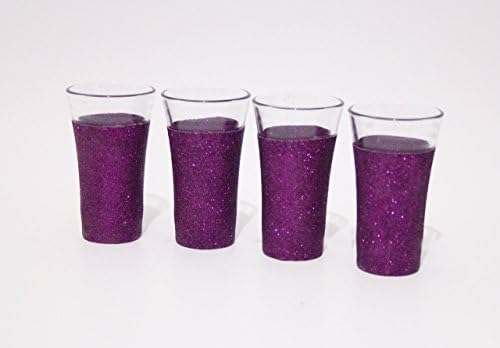 Glitter Shot Glass Set of 4 - Cadbury Purple