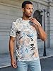 Runcati Men's Short Sleeved T-Shirt Summer Print Graphic Tops Crew Neck Hip Hop Shirt Regular Fit Casual Tee Beige XXL #3
