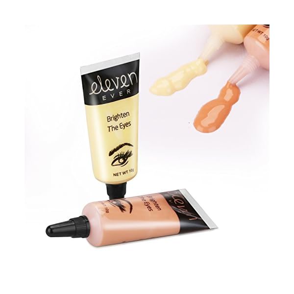 ELEVEN EVER Eye Concealer for Eye Bags, Dark Circles, Puffiness, Wrinkles Concealer Eye Cream, Two color, 0.4 oz X 2PCS