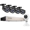 ZOSI 8CH 8pcs 1080P HD 1920TVL Weatherproof Security Camera System Outdoor with 1TB HDD H.265+ 8 Channel 5MP Lite Video DVR Recorder&C611 2K Indoor WiFi Home Security Camera,Smart Baby Monitor