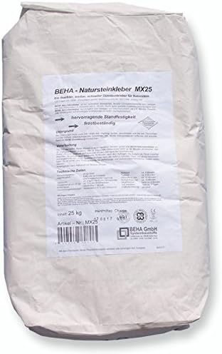 BEHA Natursteinkleber MX25, Fliesenkleber, Dünnbettkleber 25kg für
