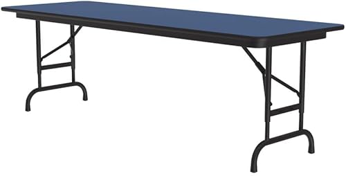 Miniatura 100 de Correll - Mesa plegable de altura ajustable y resistente, parte superior laminada de alta presión, fabricada en Estados Unidos, delantal de acero