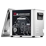 CREWORKS 10L Ultrasonic Cleaner with Sweep Function, 33kHz 240W Industrial-Grade Ultrasonic Cleaning Machine with Adjustable Timer Temp, Parts Cleaner Machine with Stainless Steel Basket 300W Heating