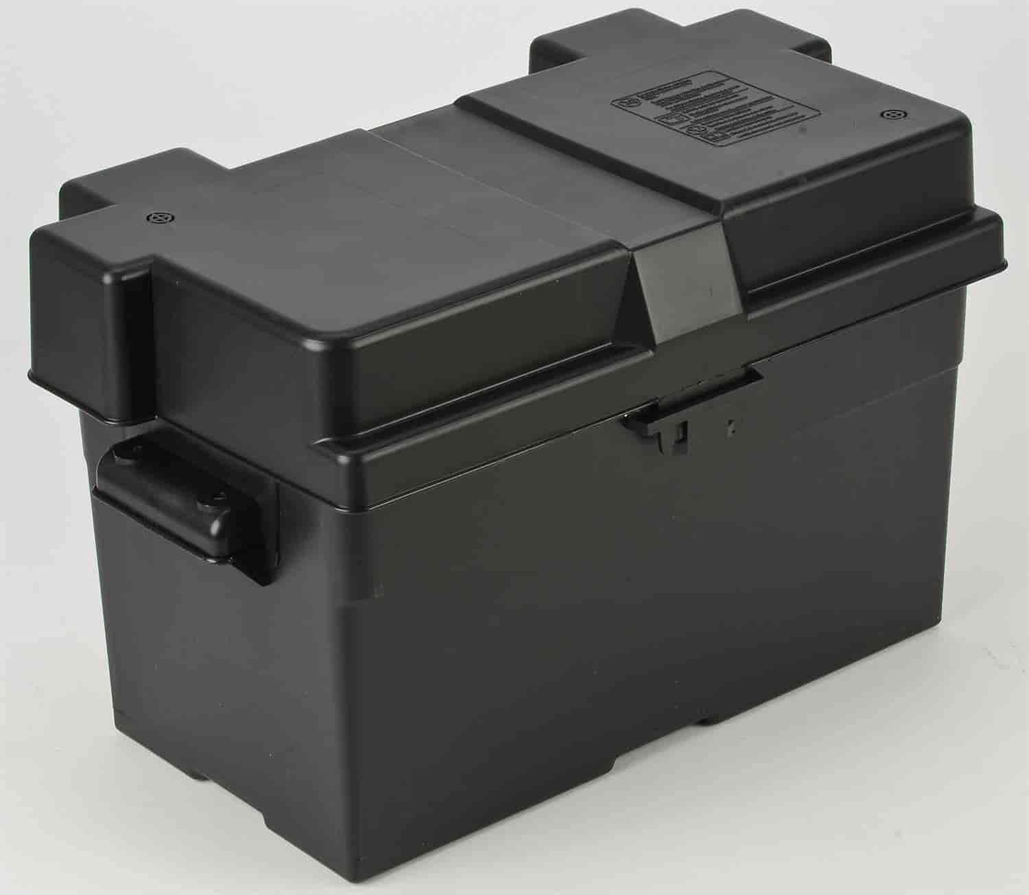 JEGS Automotive/Marine Battery Relocation Kit | Made In USA | Black Finish Universal Fitment for Battery Group Types 24, 27, 31, 34, 35, 51, & 78 Series