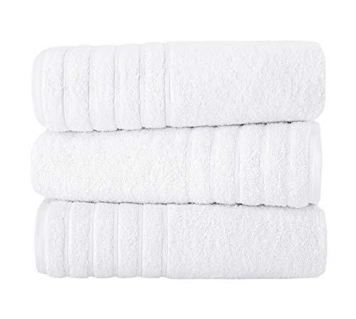 Towels Beyond - 100% Turkish Cotton 3 Pack Bath Towel Set, Premium Quality Highly Absorbent & Comfy