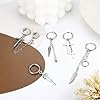 MILACOLATO 21Pcs 316L Stainless Steel Hoop Earrings for Mens Womens Dangle Chain Earrings Punk Gothic Kpop Earrings Leaf Cross Silver Earrings Set #3