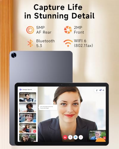 Image of Chuwi 2025 Hi10 X1 Windows 11 Tablet 10.1'', Intel N150(Up to 3.6GHz), 8GB LPDDR5 256GB SSD, Windows Tablet PC, 8MP+5MP Cameras, WiFi 6, BT 5.2, HDMI, USB 3.2, Type C, Full HD, with Case