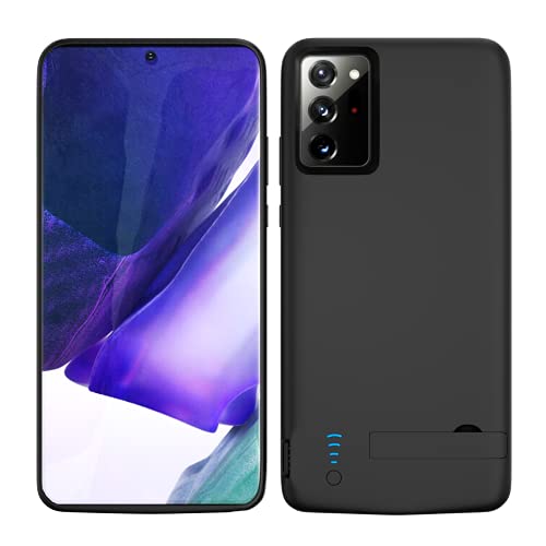 Battery Case for Samsung Note 20 Ultra, 6000mAh Extended Battery Charger Case for Samsung Galaxy Note 20 Ultra 5G, Portable Rechargeable External Backup Battery Power Bank Charging Case Pack, Black