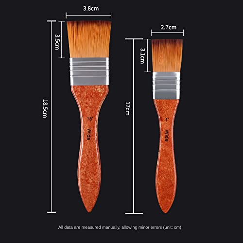 Jowoart 25 Pcs Nylon Hair Paint Brush Set Orange Wood Rod Portable Storage Pen Case Multifunction Head Gouache Watercolor Oil Art Brush thumb #3