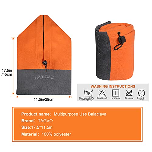 TAGVO Cagoule Coupe-Vent Masque De Ski Polaire Thermique Utilisation Polyvalente Unisexe Chaud ＆ Couvre-Visage Respirant Cache-Cou Épais pour Les Sports De Plein Air d'hiver – vue 2