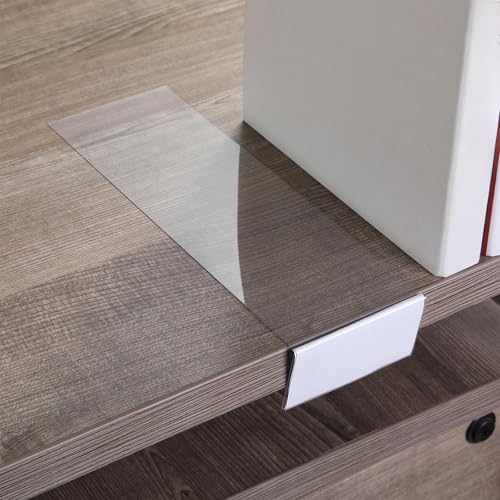 15 suportes de etiqueta de prateleira móveis etiqueta transparente de prateleira marcador de prateleira de biblioteca móvel suporte de exibição de etiqueta de prateleira (9,06 x 3,03 x 1,57 polegadas)