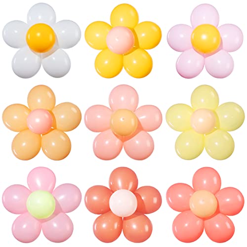 Chengu 191 Pcs Daisy Balloons DIY Kit Flower Party Decor, latex, 10 Inch
