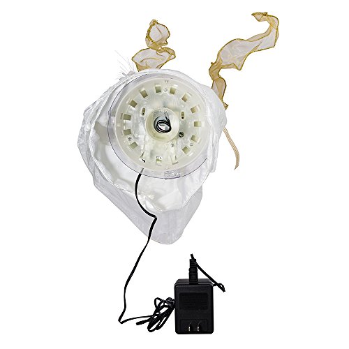 Kurt Adler 14-Inch Fiber Optic Ivory And Gold Animated Angel Treetop #TOP7