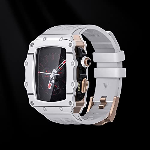 Kit modification luxe Apple Watch 8 45mm avec cadre carbone EZZON
