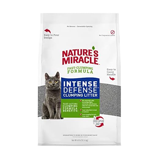Nature’s Miracle Intense Defense Odor Control Litter, 40 Pounds, Odor Control
