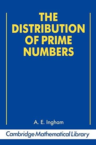 The Distribution of Prime Numbers (Cambridge Mathematical Library)
