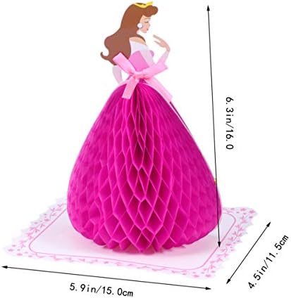 Birthday Barbie Cards 3D Card Princess Message Cards 3x15cm/5.11 * 5.9inch