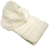 Colore: Beige (Colore Crema) Viscontea di Milano, Accappatoio con Cappuccio, in Cotone, a Nido d\'Ape, Beige (Cremefarben), S