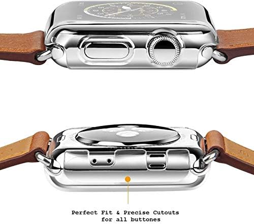 x2 Pcs iWatch 5 & 4 Protective Snap-On Case with Built-in [ PC Hard Clear ] Screen Protector - Shockproof & Anti-Scratch HD Cover Compatible with Apple Watch Series 5 & 4 [ 44mm - 2 Pack ] image 4