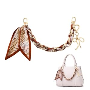 Scarf Bag Charm Chain Keychain Accessories for Women, Bow Purse Chain Bag Charms for Handbag Tote